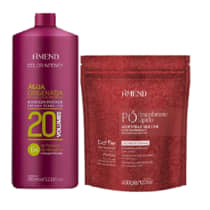 Kit Amend Aloe Vera e Silicone Intensy - Pó Descolorante 300g + Água Oxigenada 20 Volumes 950ml