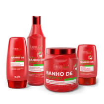 Kit Forever Liss Professional Banho de Verniz Morango Completo (4 Produtos)