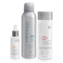Kit Minéraux - Spray de Água Termal (150ml) + Litchi Refresh Toner - (200ml) + Jeju C Radiance Sérum (30ml)