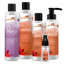 Kit Beleza Ruiva Lançamentos – Shampoo Carinho, Shampoo Antirresíduos Pureza, Acidificante, Leave-in e Óleo Nutritivo