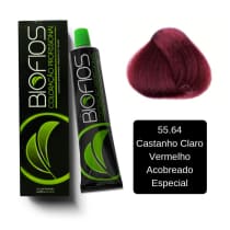 Biofios Profissional 55.64 Castanho Claro Vermelho Acobreado Especial - Coloração Permanente 60g