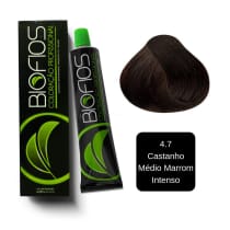 Biofios Profissional 4.7 Castanho Médio Marrom Intenso - Coloração Permanente 60g