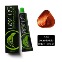 Biofios Profissional 7.44 Louro Médio Cobre Intenso - Coloração Permanente 60g