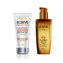 Kit Leave-in de Tratamento Cicatri Renov 50ml + Óleo Extraordinario para Cabelos Elseve Loreal Paris 100ml