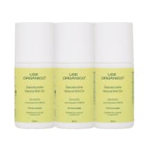 Kit com 3 Desodorantes Naturais Lemongrass Sálvia 55ml - Use Orgânico