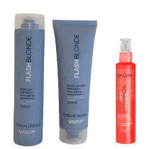 Kit London Blonde matizador - Shampoo 300ml + Condicionador 250g + Oil Alquimia 120ml