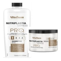 Kit Vita Derm SOS Capilar Nutriplastia Express - Shampoo Sem Sal 600ml + Máscara 500ml