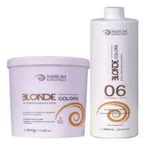 Pó descolorante e emulsão oxidante 06 volumes Blonde Colors