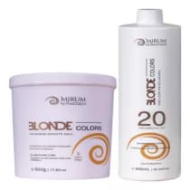 Pó descolorante e emulsão oxidante 20 volumes Blonde Colors