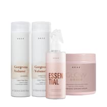 Braé Gorgeous e Brae Essential Fluido Reparador e Máscara Glow Shine (4 produtos)