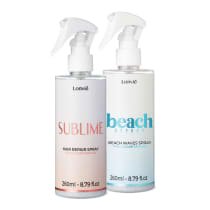 Kit Finalizador Beach Waves Efeito Praia e Sublime Reconstrutor Lonvié e - Efeito Praia 260ml