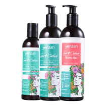 Kit Sou + Cachos Yenzah Shampoo Condicionador Cow Wash e Leave-in Bom Dia