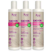 Kit Para Cabelos Cacheados Apse Shampoo, Condicionador e Gelatina 3x300ml