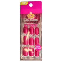 World Queen Nail Queen Matte Color Curta Pink 698 - Unhas Postiças
