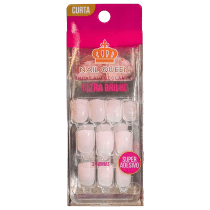 World Queen Nail Queen Ultra Brilho Curta Pérola 667 - Unhas Postiças