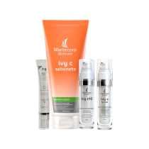 Kit Facial Mantecorp Ivy C - Sabonete e Sérum e Creme Noturno e Creme para Área dos Olhos