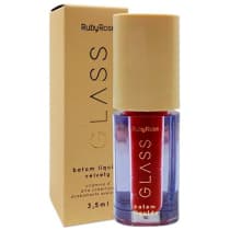 Batom Líquido Ruby Rose Glass Velvety BG04, 3,5ml.