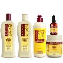 Bio Extratus Tutano Shampoo+Cond 500ml+Mácara 500g+Umidificador de Cachos 500ml+Oleo Sillitan 40ml