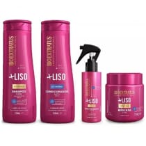 Kit Bio Extratus Mais Liso Shampo + Condicionador 350ml + Máscara 250g + Spray 100ml
