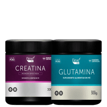 Imagem do produto Kit Creatina 300g - 100% Pura e Glutamina 300g - ELEVE LIFE + E-book