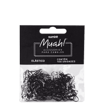 Muah! Silicone - Elástico de Cabelo P (100 Unidades)