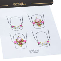 Kit Arte Sedução Joias para Unhas (5 Cartelas)