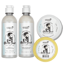 Kit Vegetal do Brasil Black Jack Corpo, Barba e Cabelo (4 Produtos)