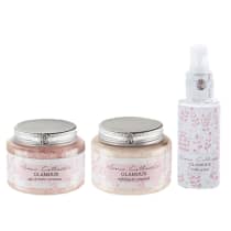 Esfoliante Corporal Sais de Banho e Body Splash Kit Glamour Flora Vie