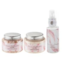 Esfoliante Corporal Sais de Banho e Body Splash Kit La Vie Flora Vie