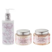 Hidratante Corporal Esfoliante Corporal e Sais de Banho Kit Just Girl Flora Vie