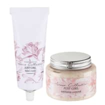 Hidratante de Maos e Esfoliante Corporal Kit Just Girl Flora Vie
