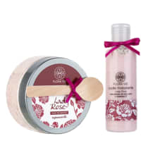 Sais de Banho Espumante e Locao Hidratante Corporal Kit Lady Rose Flora Vie