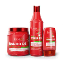 Kit Forever Liss Professional Banho De Morango Brilho Extremo (3 Produtos)
