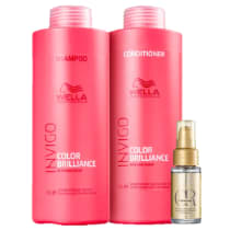 Wella Invigo Color Brilliance Duo 1L e Oil Reflections 30ml (3 Produtos)