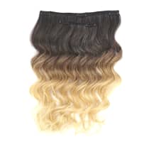 Aplique Mega Hair Tic Tac Bella Hair - 2 telas - Cabelo Humano Ondulado Loiro Ombre Hair Nic 55cm blz