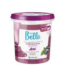 Depil Bella Açaí - Cera Depilatória Morna Hidrossolúvel 600g