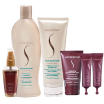 Senscience Silk Moisture Duo Home Care Renewal Mask 150ml CPR Tratamento Reconstrutor 2x25ml e True Hue Oleo 55ml