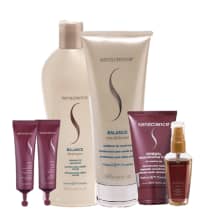 Senscience Balance Home Care Duo CPR Tratamento Reconstrutor 25ml Renewal Mask 150ml e True Hue Oleo 55ml