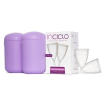 Kit Coletor Menstrual Modelo A (2 unidades) + Cápsula Esterilizadora Inciclo Lavanda (2 unidades)