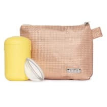 Kit Inciclo Lovin Disco Menstrual + Nécessaire Rose Glamour + Cápsula Esterilizadora Girassol (3 Produtos)