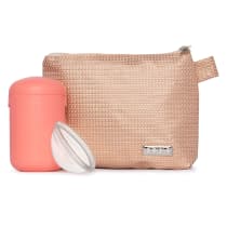 Kit Inciclo Lovin Disco Menstrual + Nécessaire Rose Glamour + Cápsula Esterilizadora Rosa (3 Produtos)