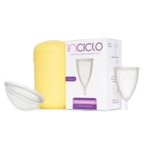 Kit Inciclo Coletor Menstrual Modelo A + Lovin Disco Menstrual + Cápsula Esterilizadora Girassol (3 Produtos)