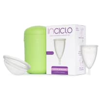 Kit Inciclo Coletor Menstrual Modelo A + Lovin Disco Menstrual + Cápsula Esterilizadora Hortelã (3 Produtos)