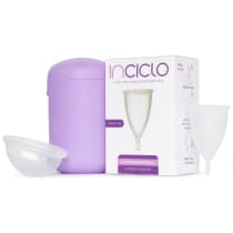 Kit Inciclo Coletor Menstrual Modelo A + Lovin Disco Menstrual + Cápsula Esterilizadora Lavanda (3 Produtos)