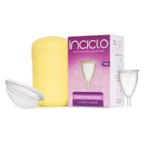 Kit Inciclo Coletor Menstrual Teen + Lovin Disco Menstrual + Cápsula Esterilizadora Girassol (3 Produtos)