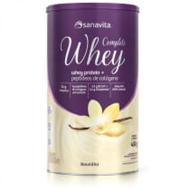 Sanavita Complete Whey Baunilha - Suplemento Alimentar 450g