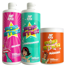 Kit Bad Rock Pop Star Cabelos Ressecados Salon Trio (3 Produtos)
