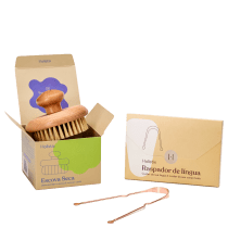 Kit Holistix Raspador de Língua e Escova Seca (2 Produtos)