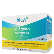 Biolab Colágeno Hidrolisado Laranja - Suplemento Alimentar (30 Sachês)