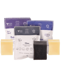 Kit Roma Natural Shampoo e Condicionador em Barra Essenza & Sabonete Argila Preta (3 Produtos)